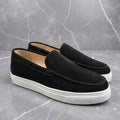 Mocassins sports en cuir daim Noir- Ref 021
