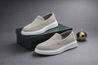 Mocassins sports en cuir daim Noir- Ref 022