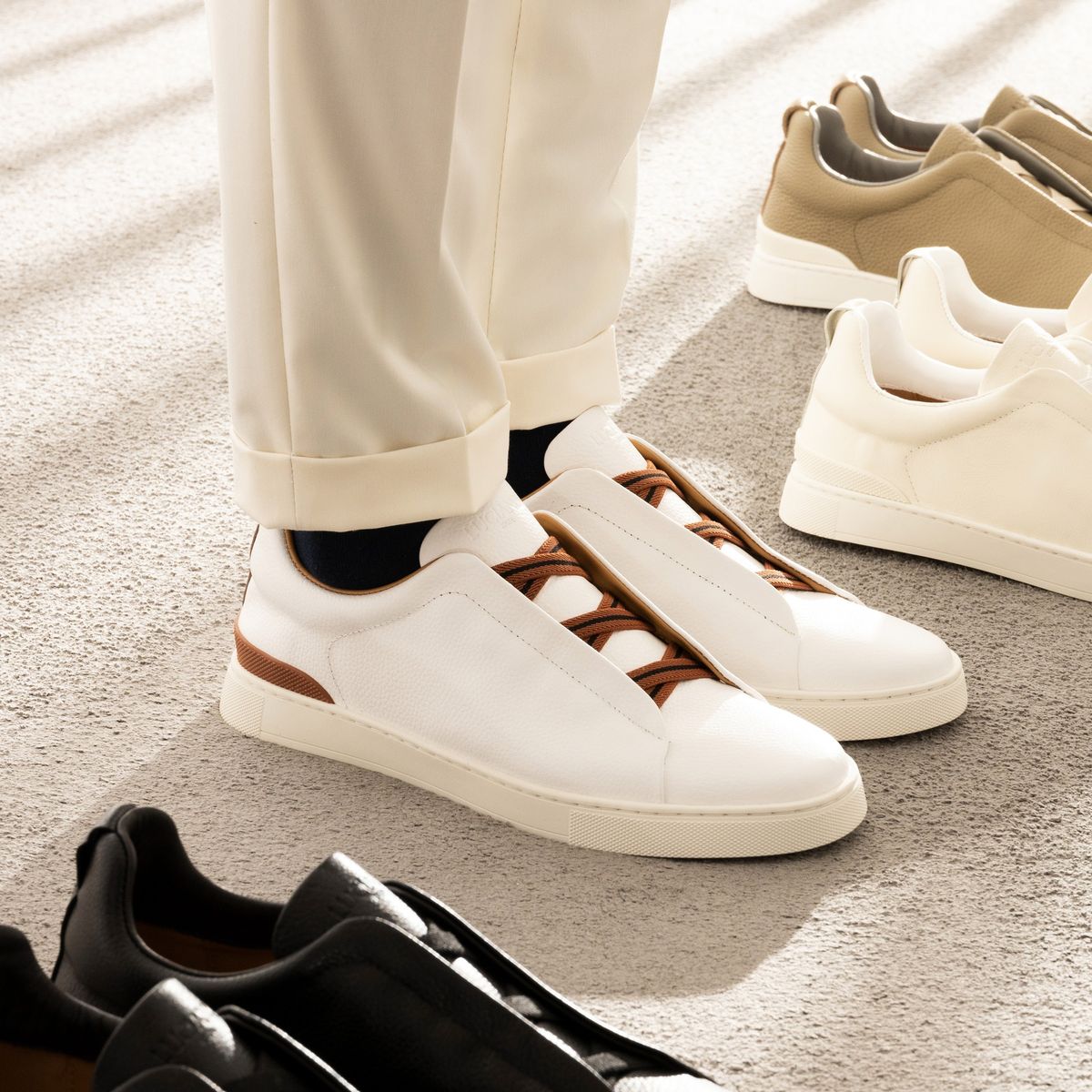 Sneaker en cuir premium - 017